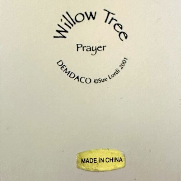 Vintage Willow Tree “PRAYER” Resin Wall Plaque 5" - Picture 7 of 7